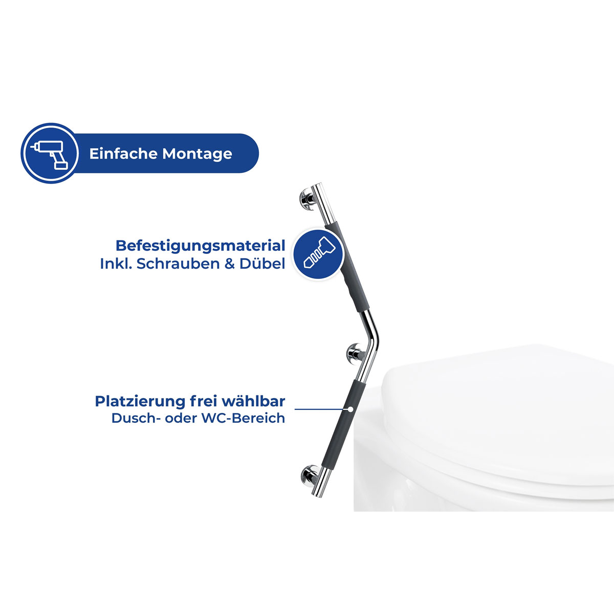 Wenko  Edelstahl Wandhaltegriff Secura 37 x 37 cm Bild 8