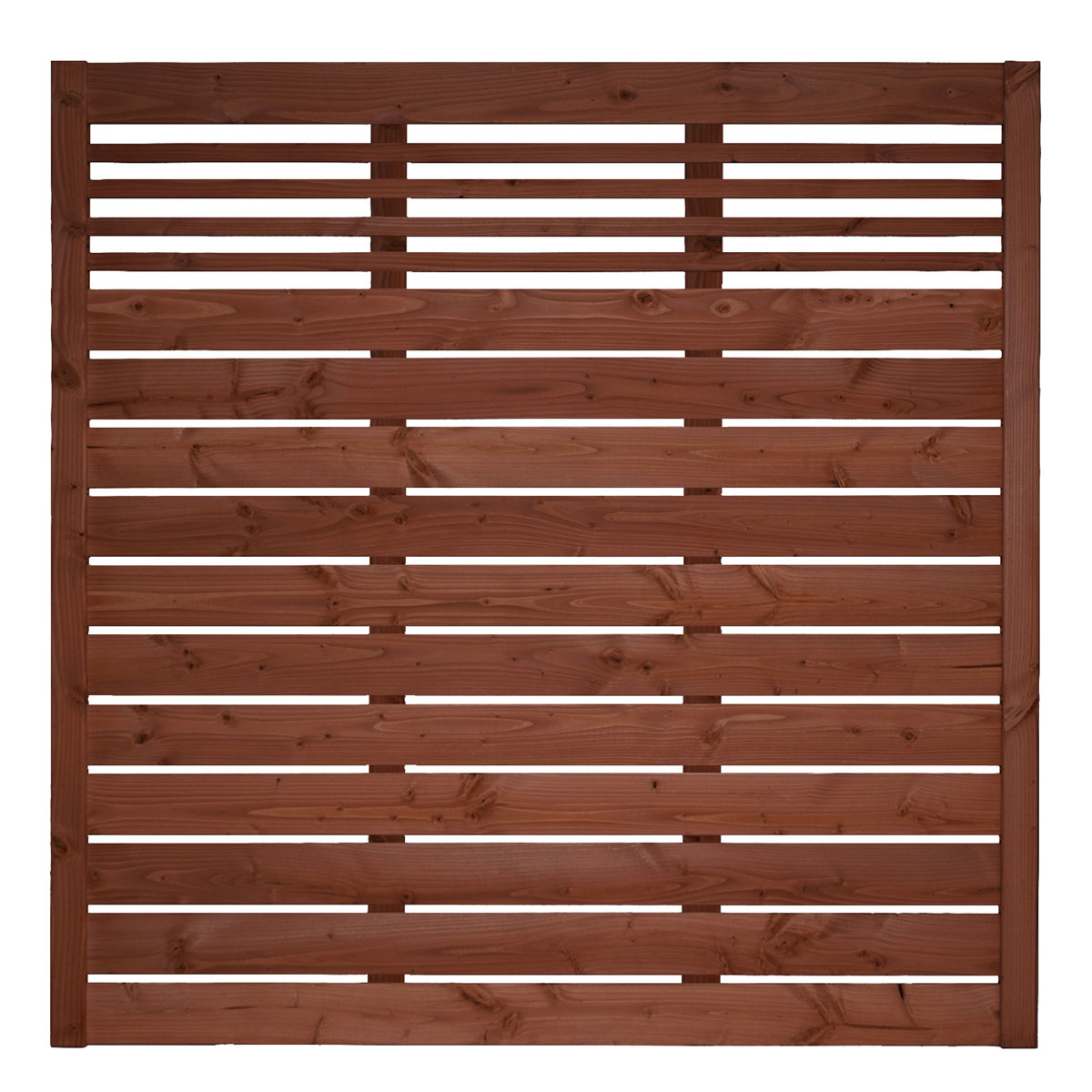 Zaunserie Aalborg Grundelement 180 x 180 cm Fichte tabak lasiert