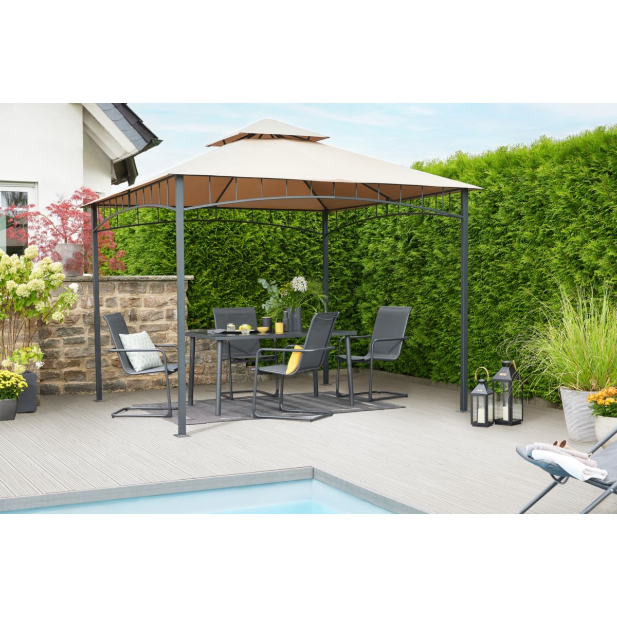 Haveson Pavillon Bergen Cappuccino Bild 2