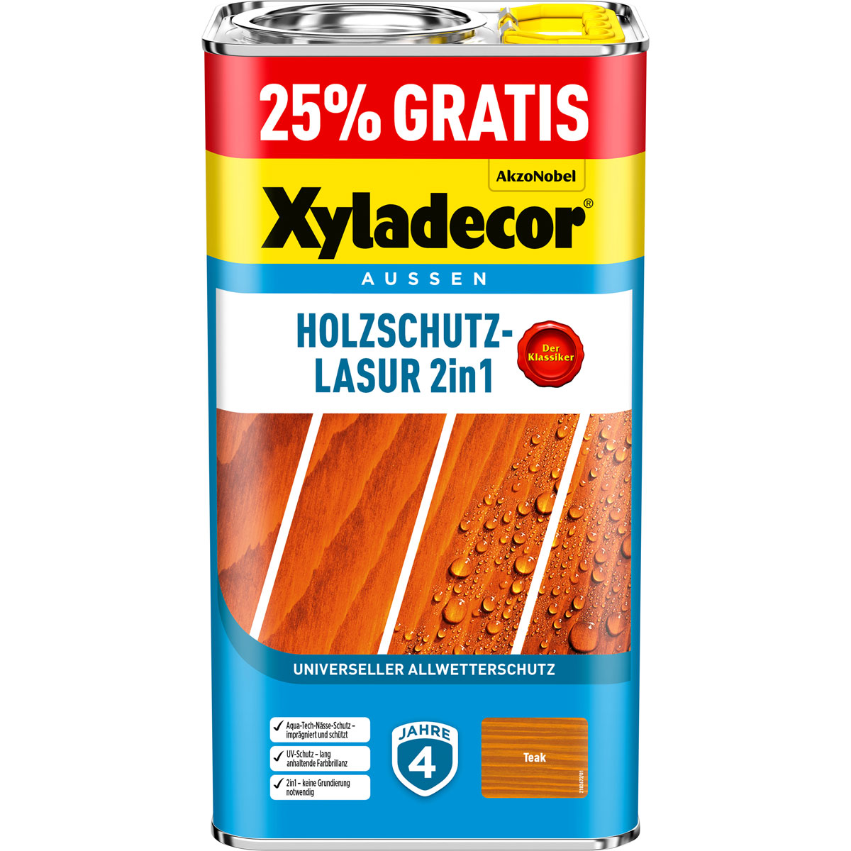 Xyladecor Holzschutz-Lasur 2in1 Teak 5L