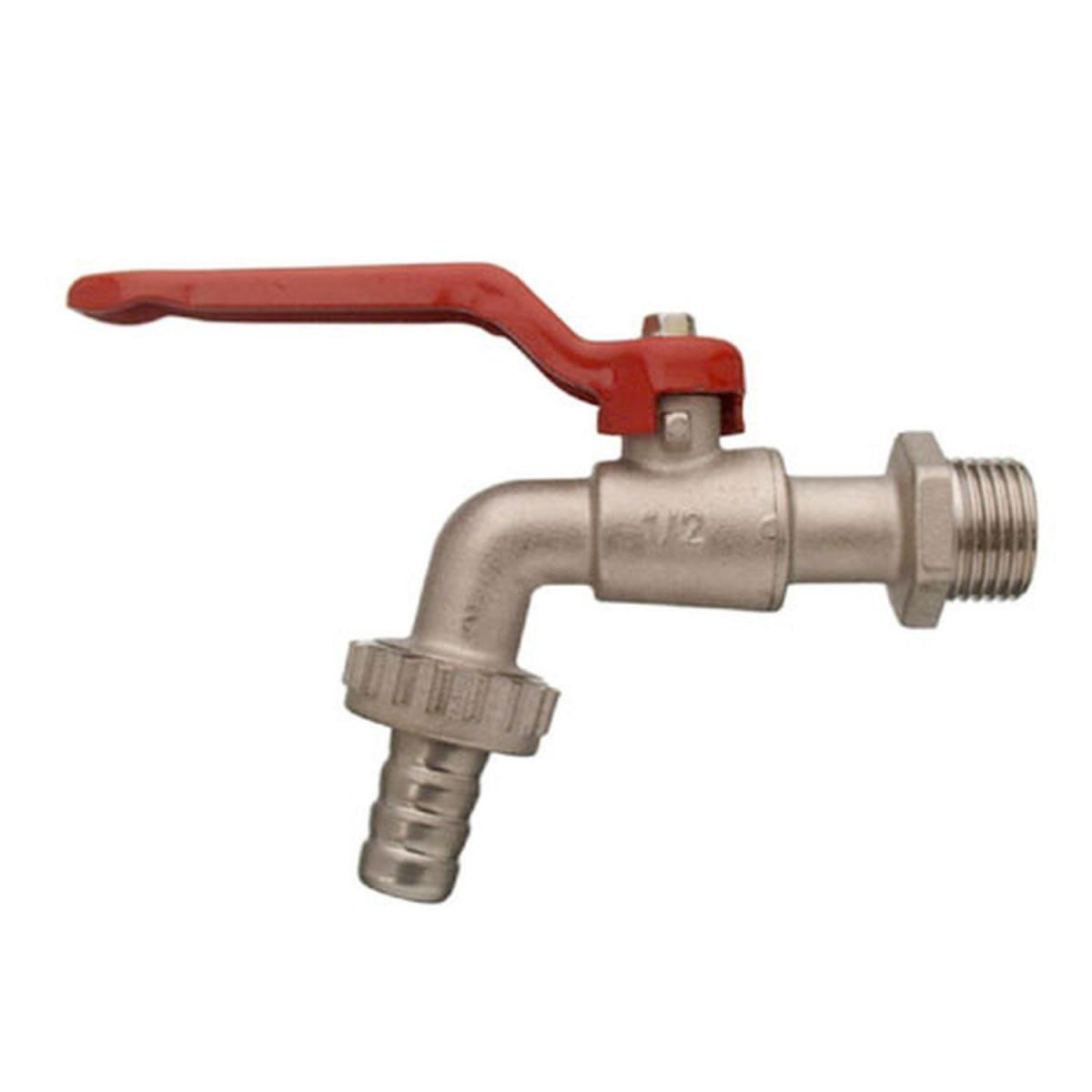 Kugel-Auslaufventil 1/2 matt-Chrom