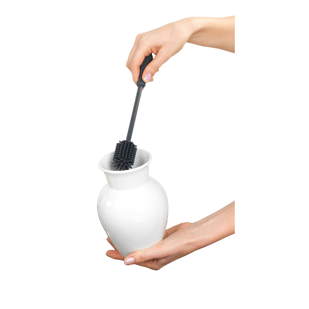 Wenko Silikon Spülbürste grau 25 cm Bild 3