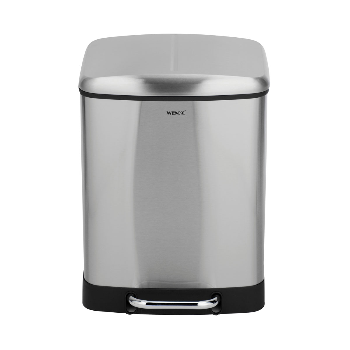 Wenko  Treteimer Studio Easy-Close Duo Edelstahl 2 x 12 L rostfrei Absenkautomatik Bild 1