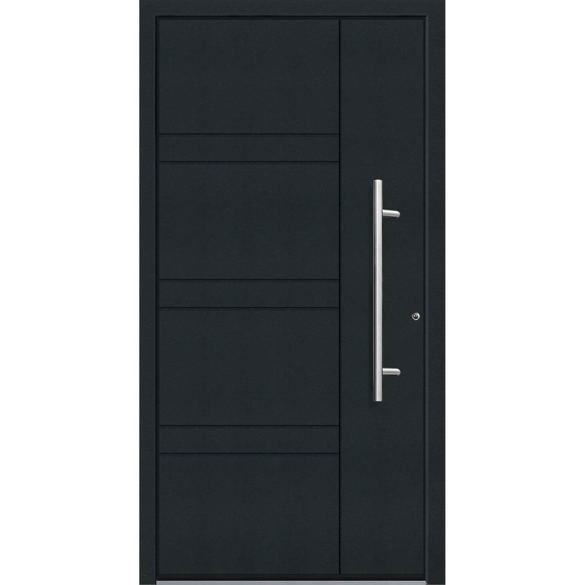 Aluminium Sicherheits-Haustür Cagliari Superior 60 mm anthrazit 110 x 210 cm Anschlag rechts inkl Griffset