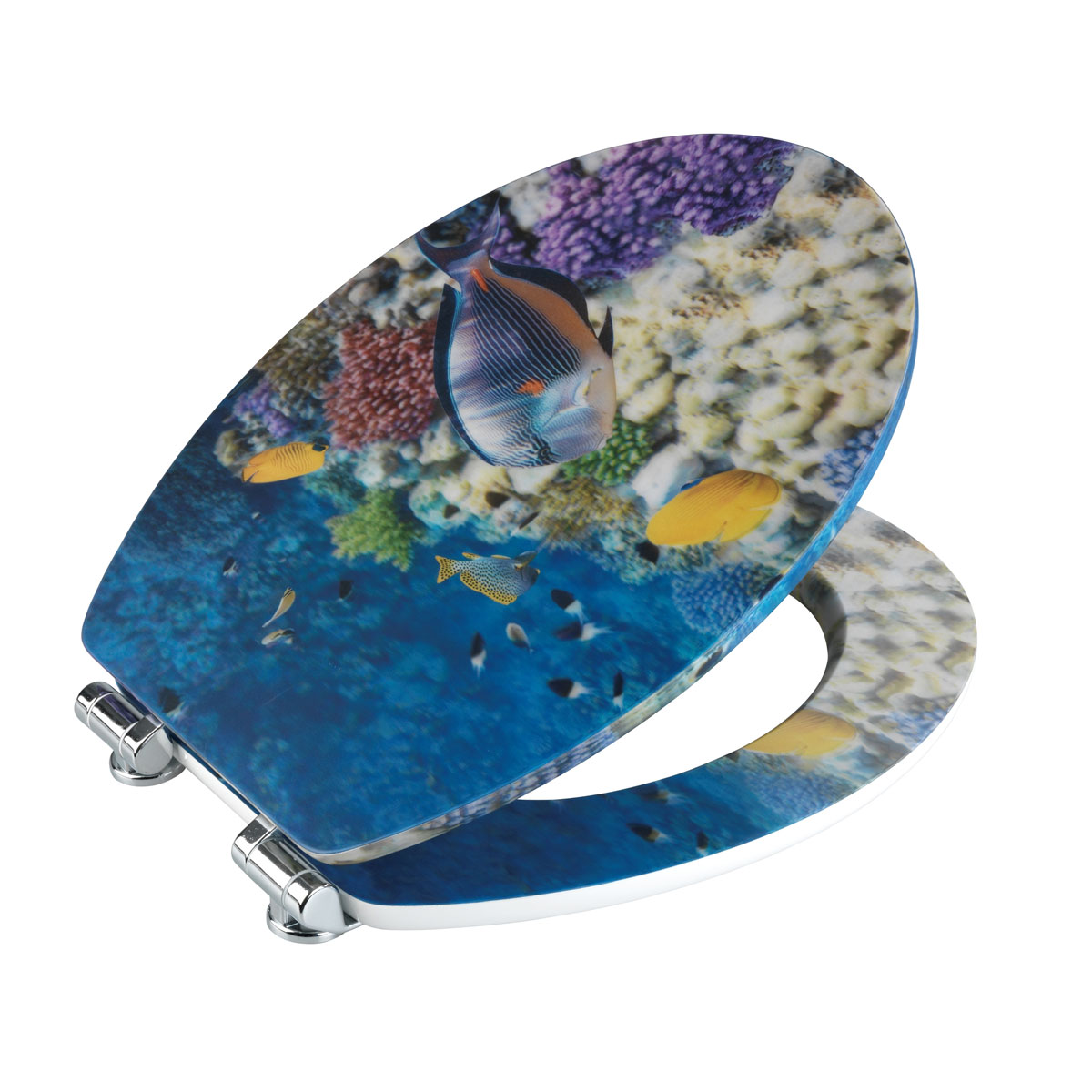 Wenko WC-Sitz Fish 3D-Effekt mit Absenkautomatik Bild 3