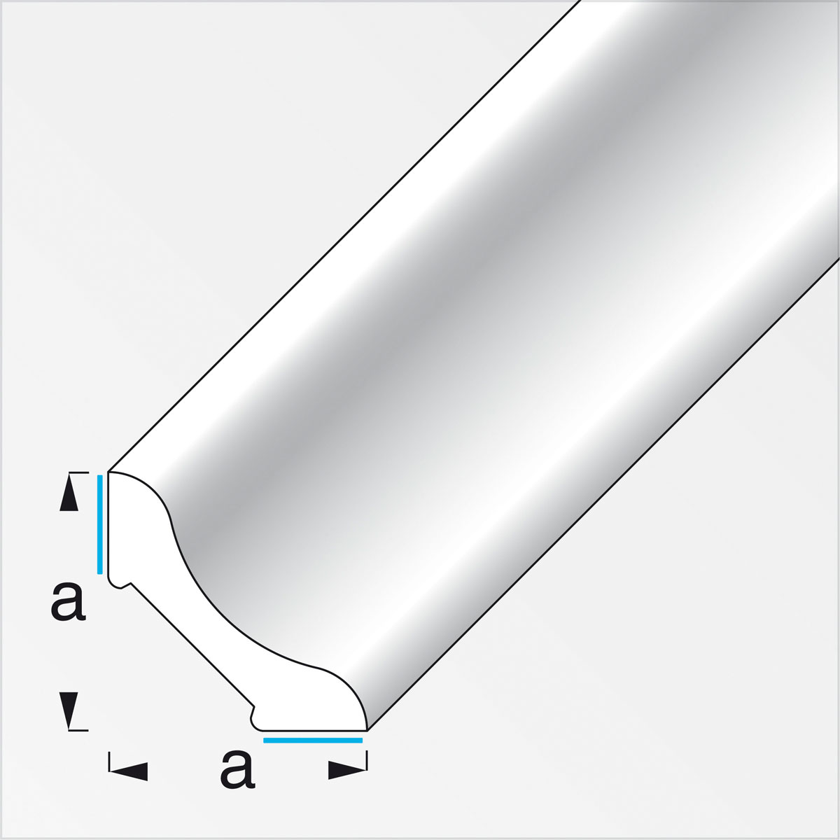 MyTool Eckleiste selbstklebend 20 mm 1m weiß Bild 2