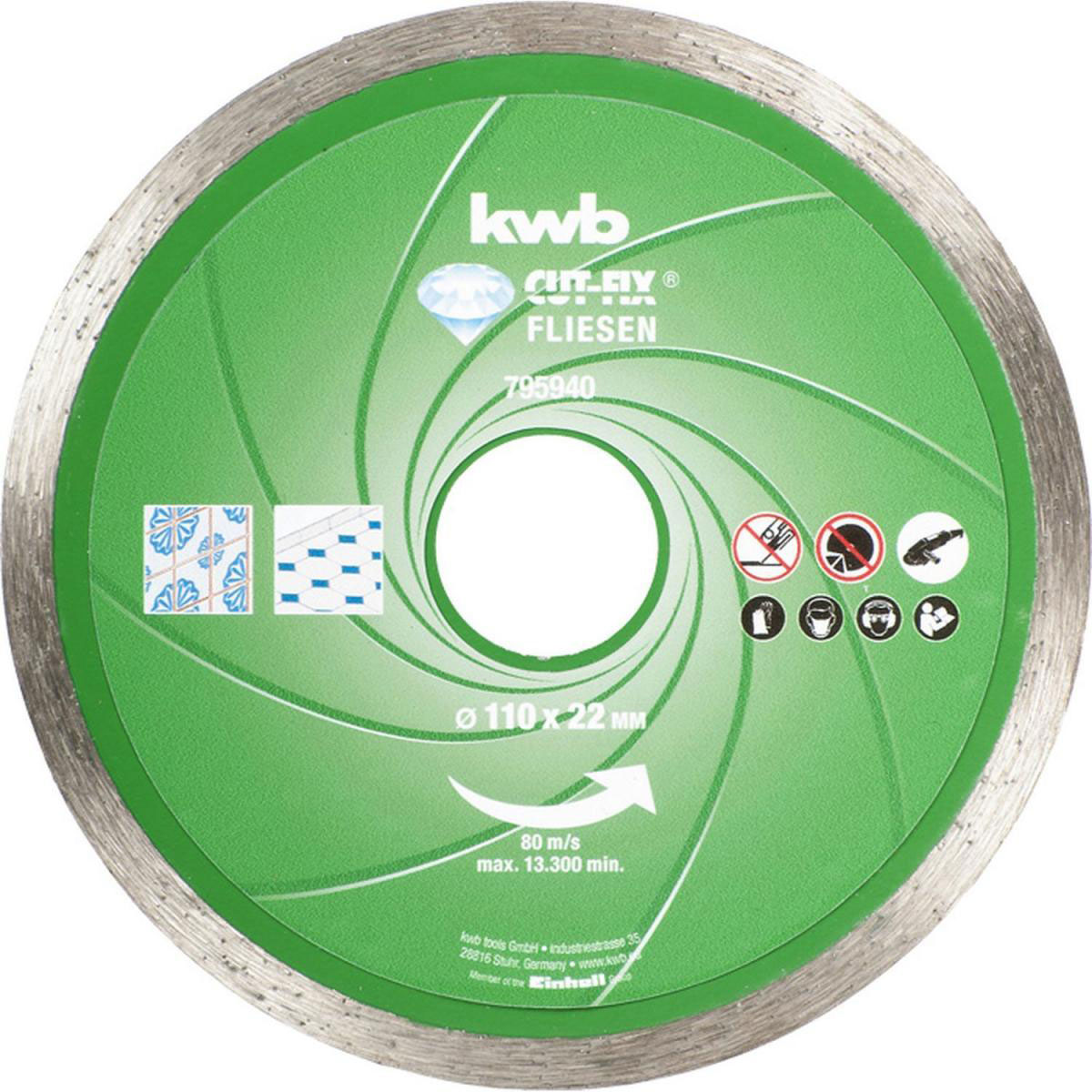 kwb  Trennscheiben Diamant Fliesen Cut Fix