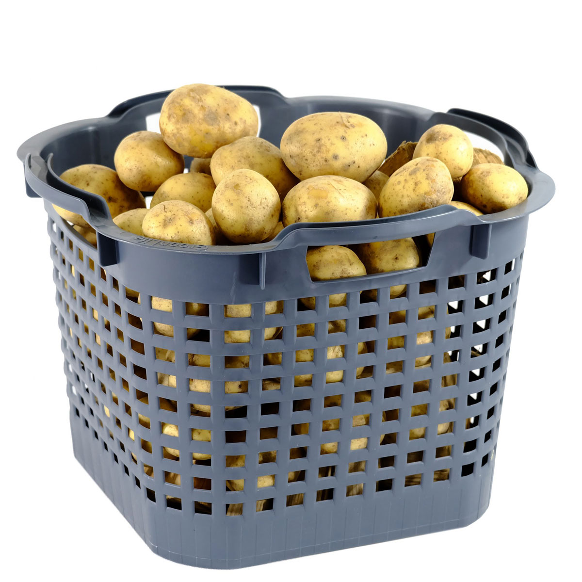 GreenLife Uni-Korb 25 kg, 3 Stück, drehstapelbar, grau Bild 2