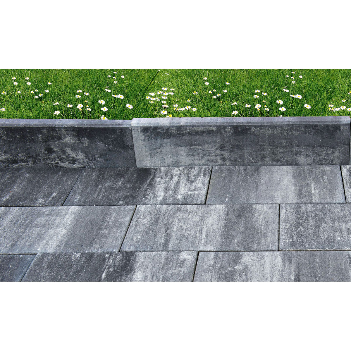 Einfassungsplatte Toscana schattiert 100 x 20 x 5 cm grau-anthrazit Bild 2