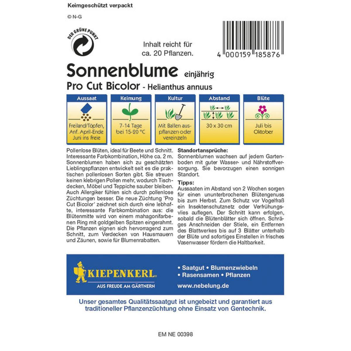 Kiepenkerl Sonnenblume Pro Cut Bicolor F1 Bild 2