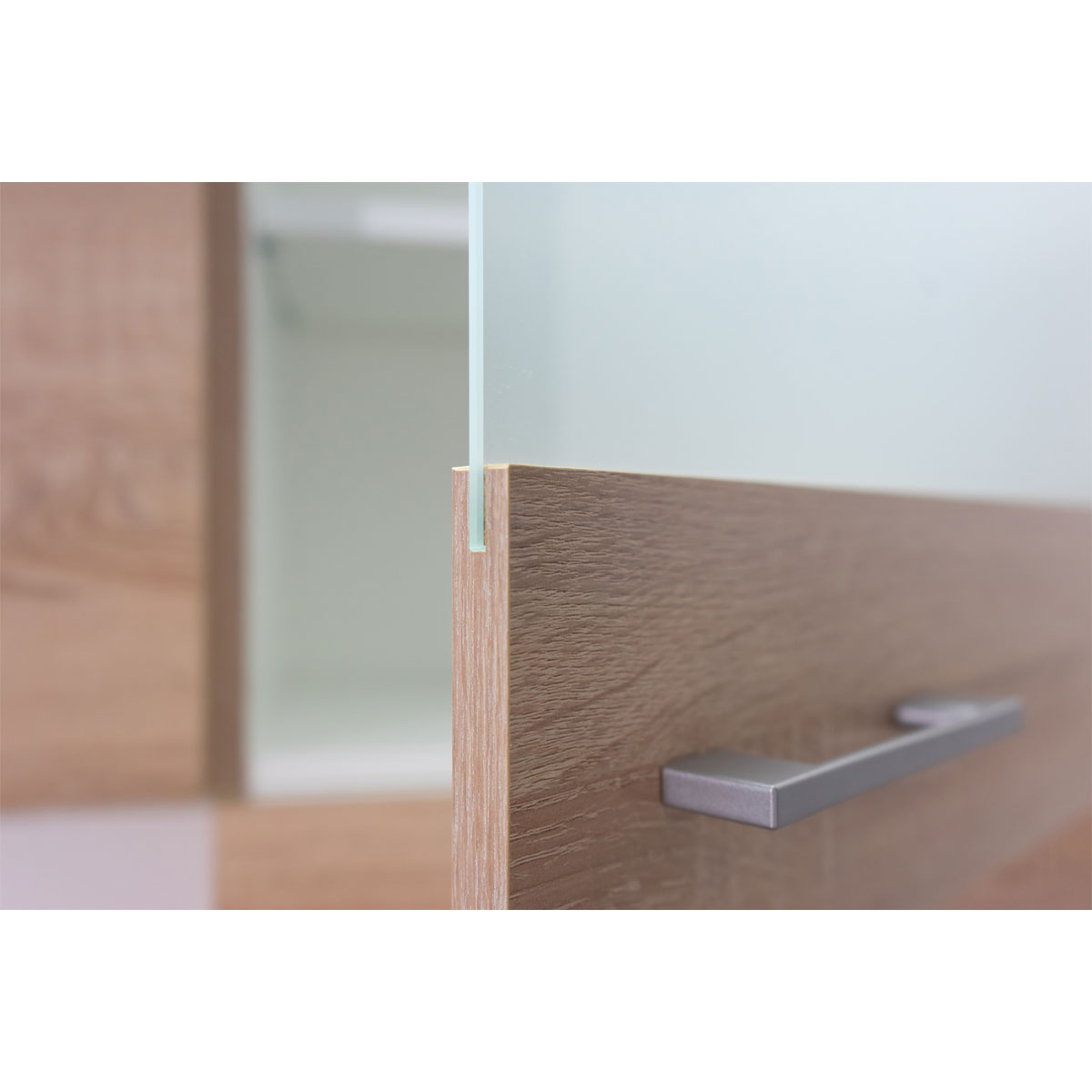 Flex-Well Küchen-Glasoberschrank „Samoa“, 100x54,8x32 cm, Sonoma Eicheoptik Bild 3