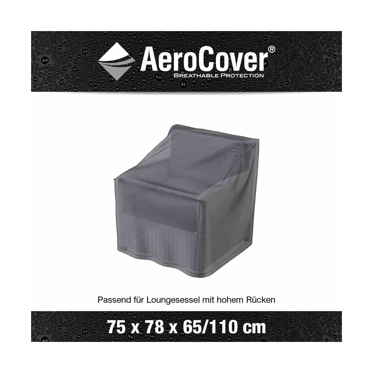 AeroCover Schutzhülle für Loungesessel 75 x 78 x 65/110 cm anthrazit Bild 3