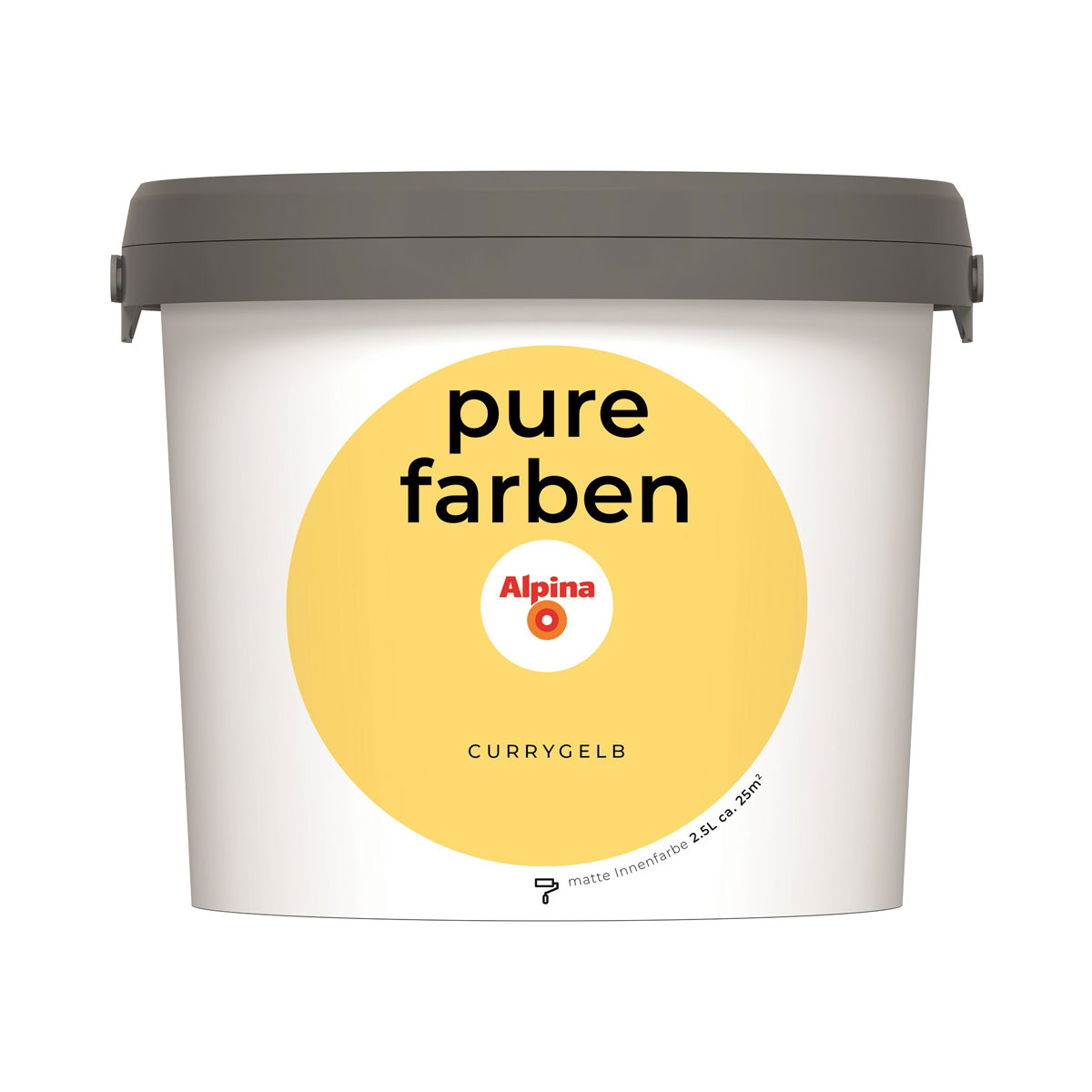 Alpina Innenfarbe pure farben 2,5 L Currygelb matt