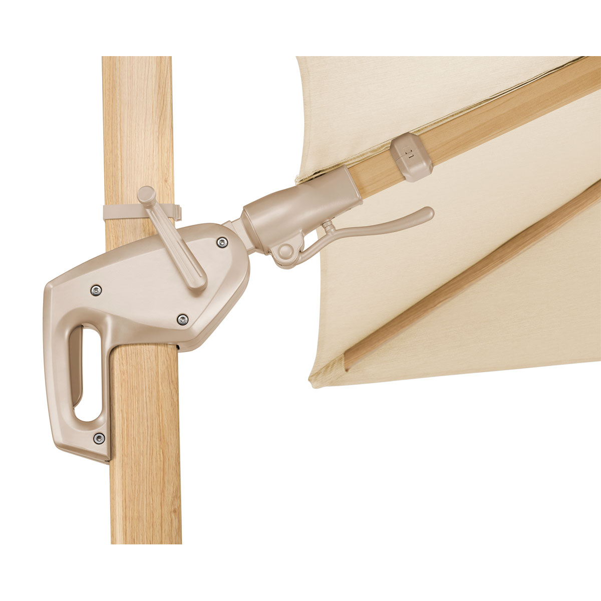 Schneider Schirme Ampelschirm Rhodos Twist Loft natur ca 300 x 300 cm Bild 3