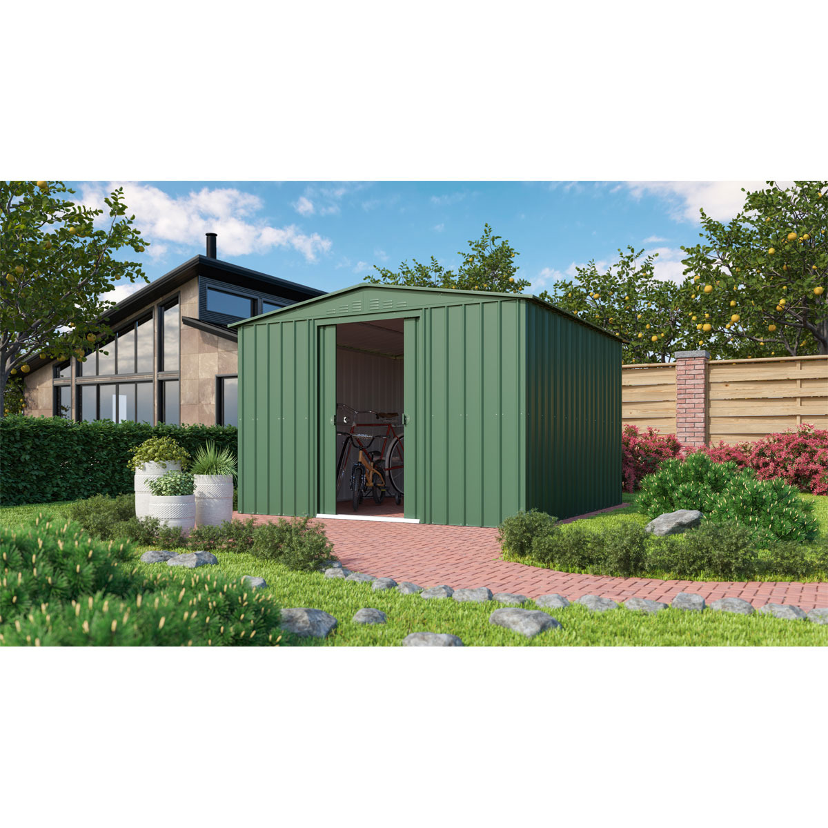 Gerätehaus Gartenmanager Dream 108 jade