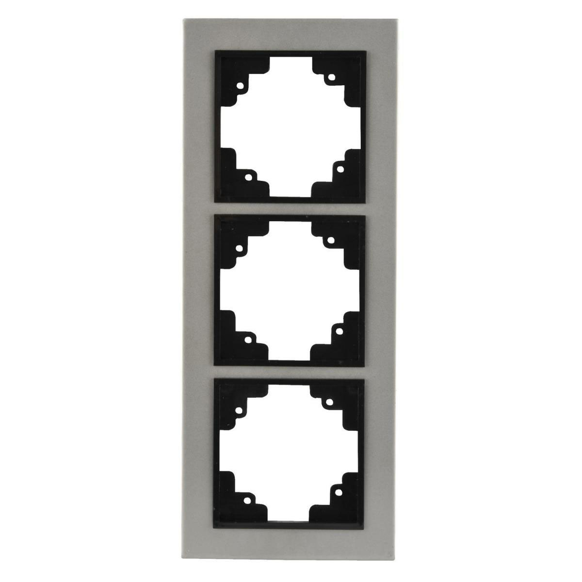 Abdeckrahmen Imola 3-fach Edelstahl Serie 305