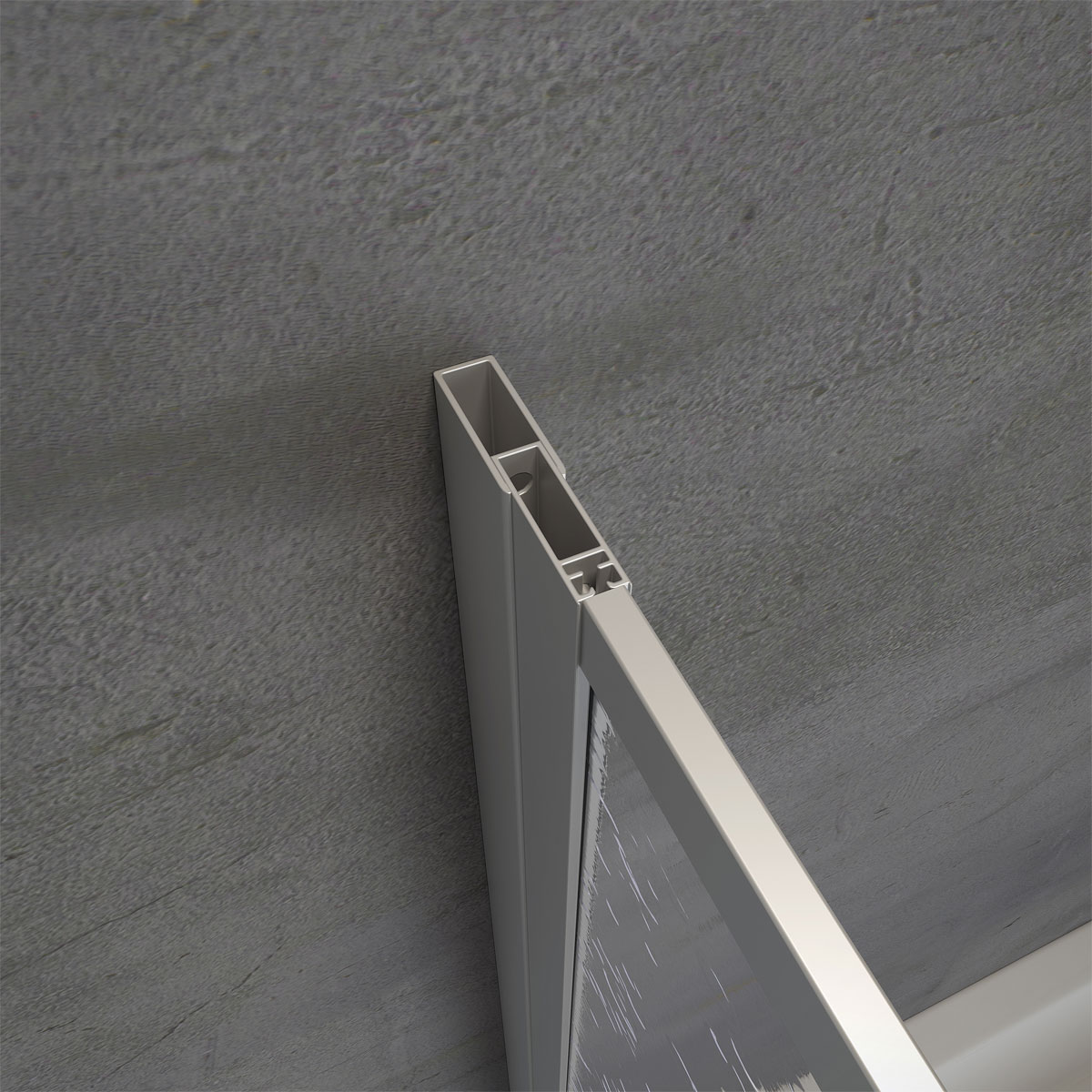 Schulte Badewannenfaltwand 3-teilig 1288 x 1400 mm mit Seitenwand und Deckenstütze Bild 3