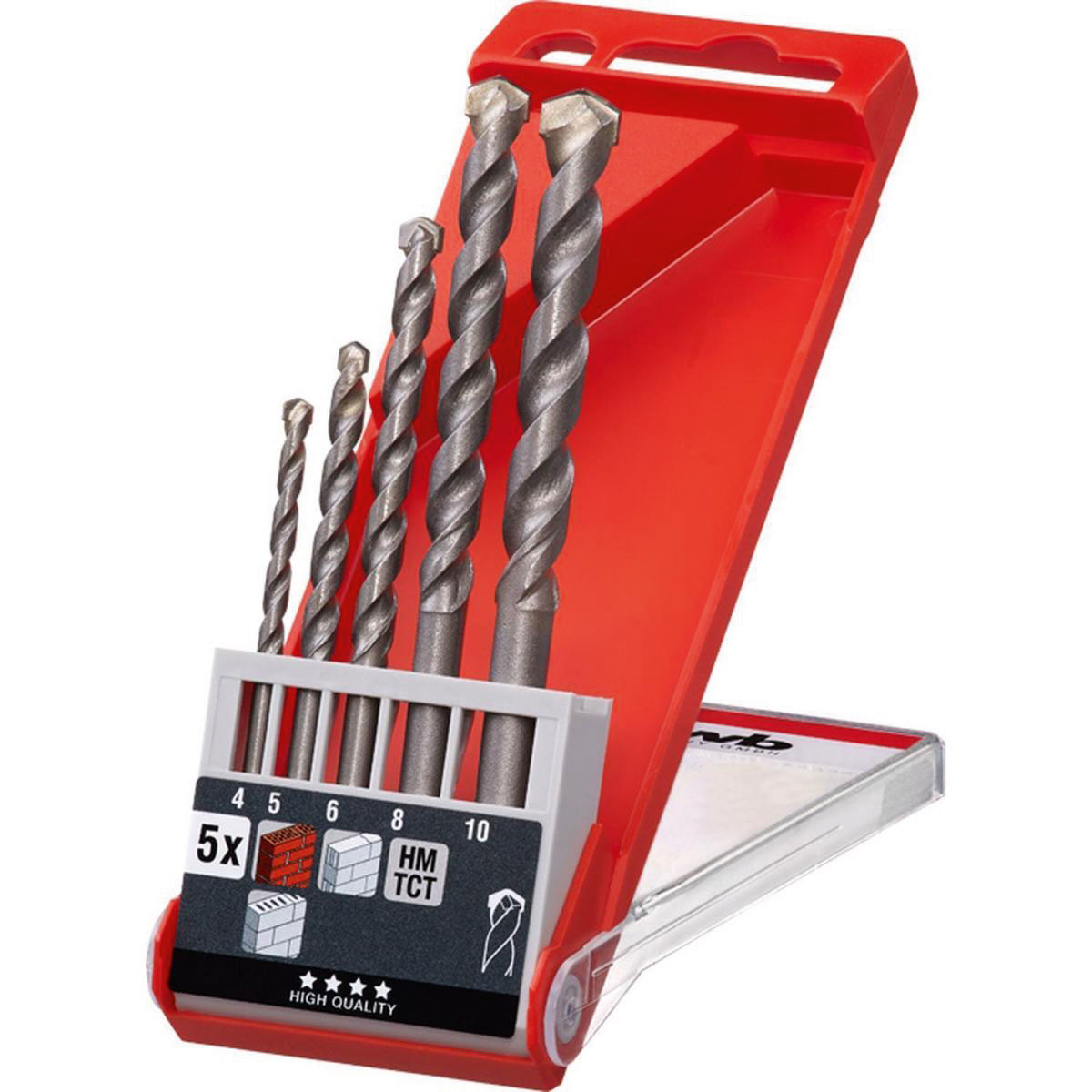 kwb  Steinbohrersatz 5 teilig Durchmesser 4-10 mm