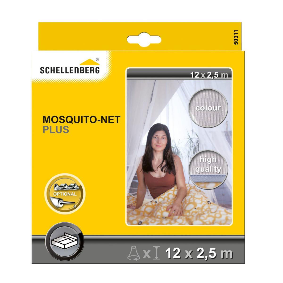 Schellenberg Moskitonetz Plus 2,5 x 12m weiß Bild 2