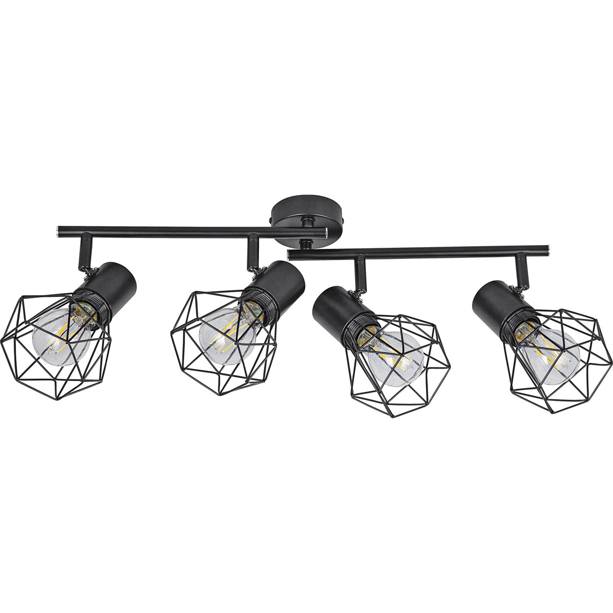 Flector Spotserie Tabea 4-flg schwarz 60,5 x 18 x 17,5 cm