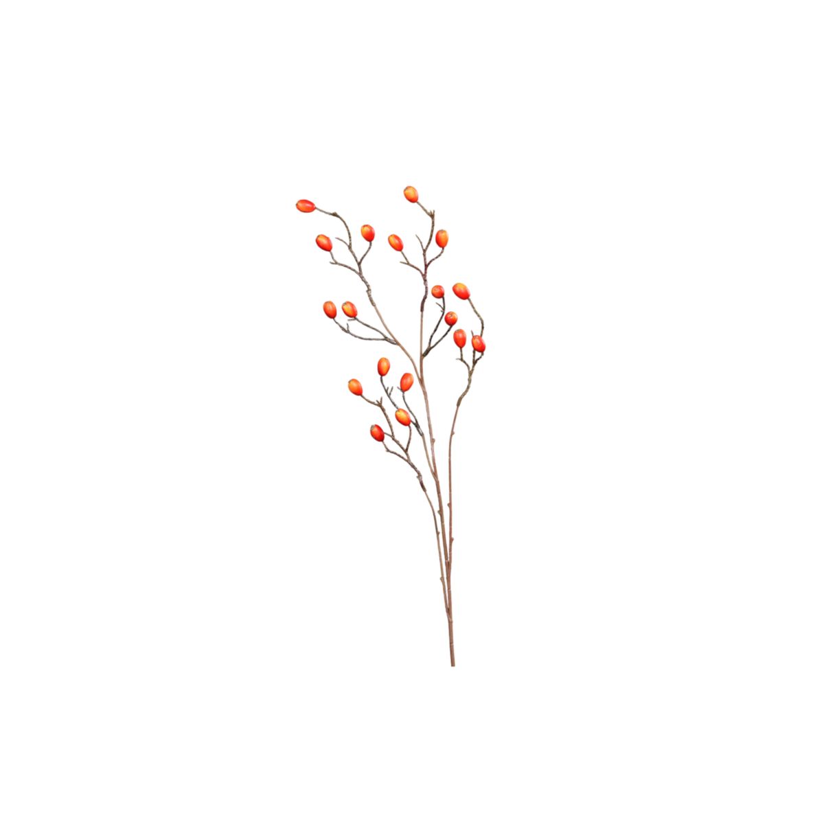 Hagebuttenzweig  83 cm rot und orange Bild 2