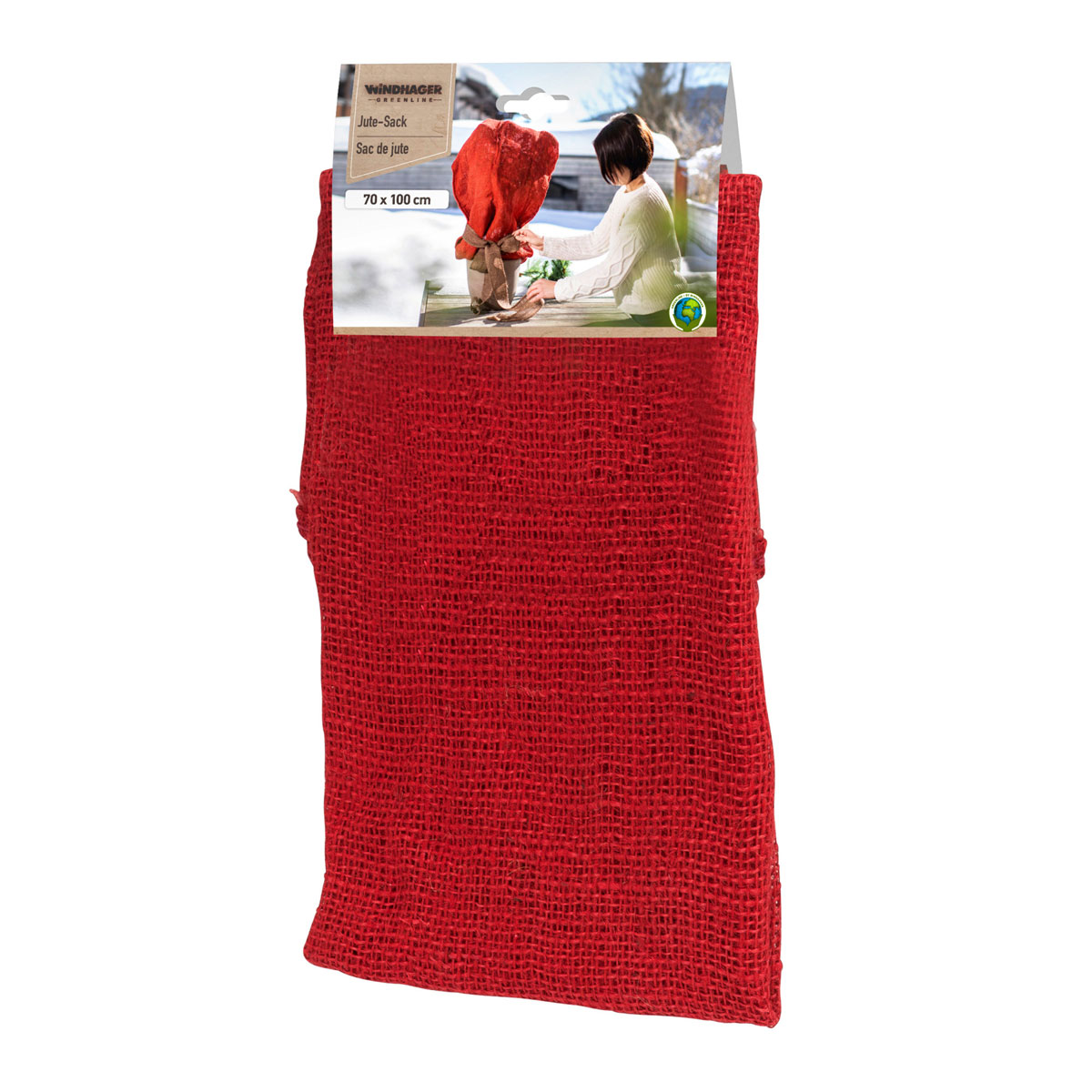 Windhager Jute-Sack rot 70 x 100 cm Bild 2
