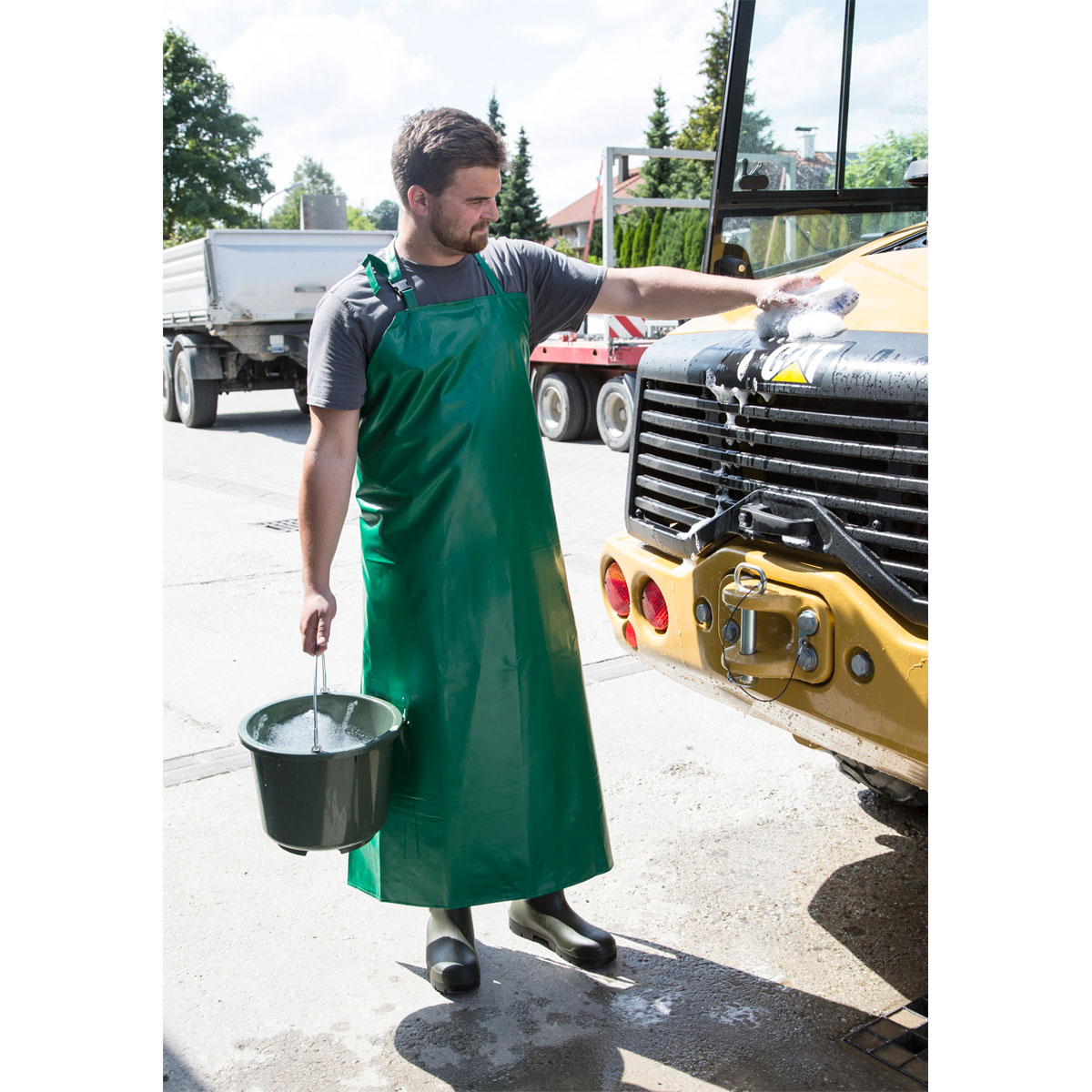 Melk- und Waschschürze 80 x 120 cm grün Bild 2