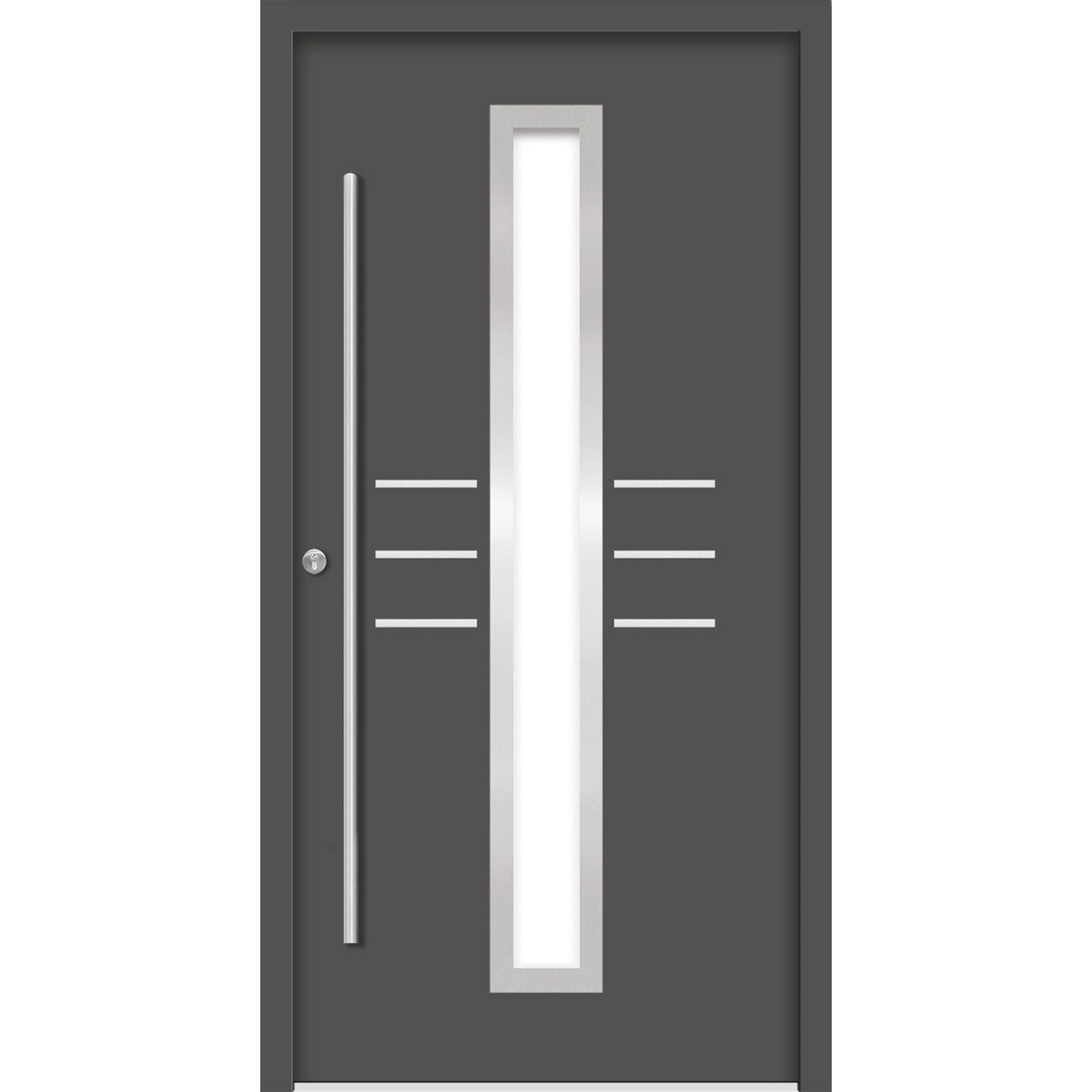 SplenDoor  Premium-Haustür Passivedoor Lund energiesparend anthrazit 100 x 210 cm links Bild 1