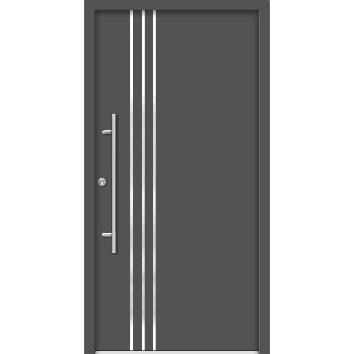 SplenDoor  Premium-Haustür Passivedoor Kalmar energiesparend anthrazit 110 x 210 cm links