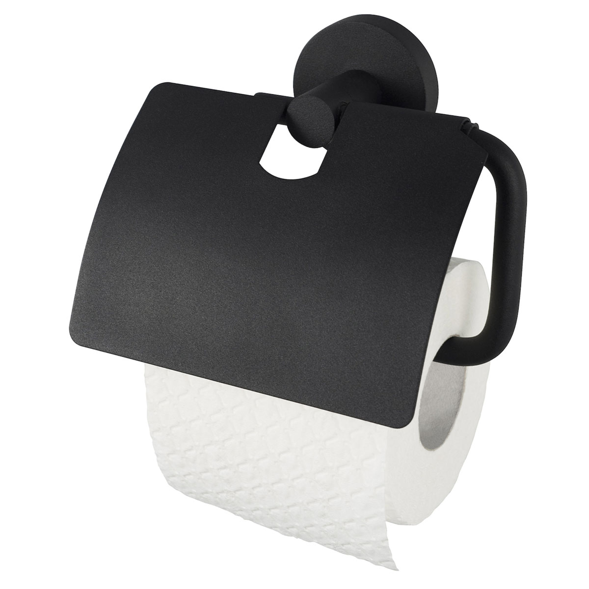 Haceka  Toilettenpapierhalter mit Deckel Kosmos schwarz Bild 2