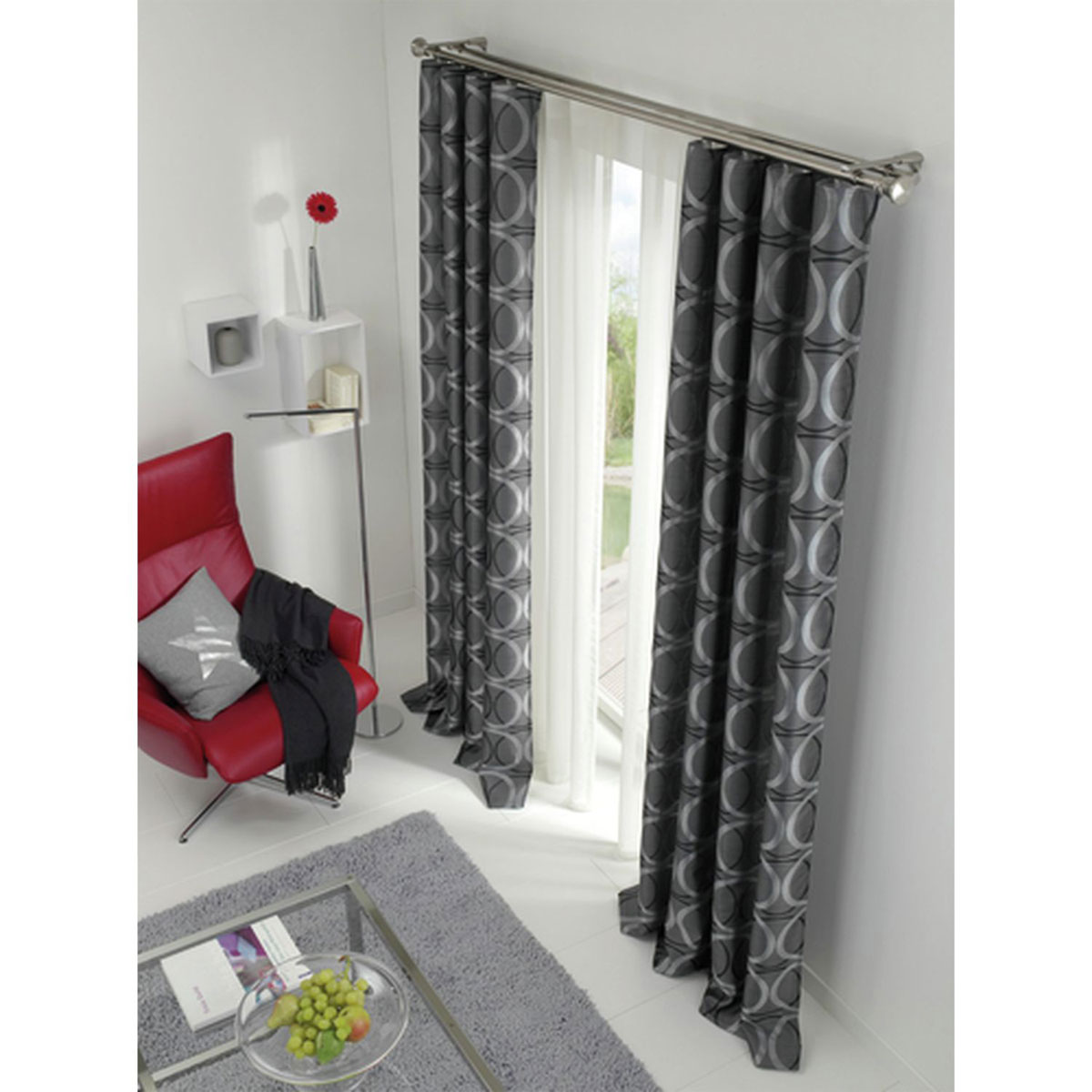 Gardinia Universal Träger 1- und 2-Lauf für Durchmesser 25 mm 6/5 cm Edelstahl-optik Bild 3