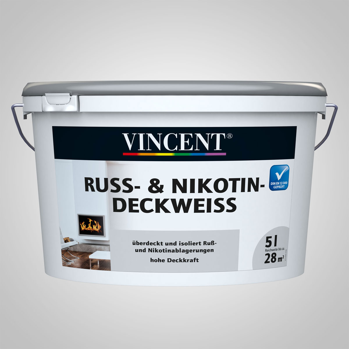 Vincent Ruß- und Nikotin-Deckweiß 5 L