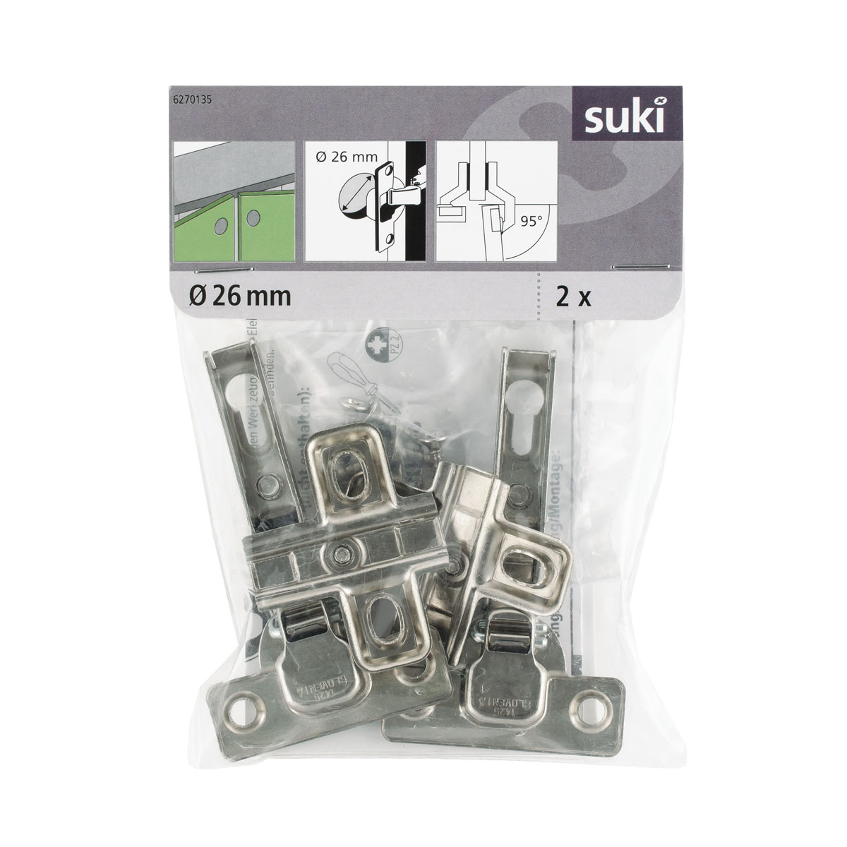 Suki Topfscharnier mit Feder 2 Stück Bild 1