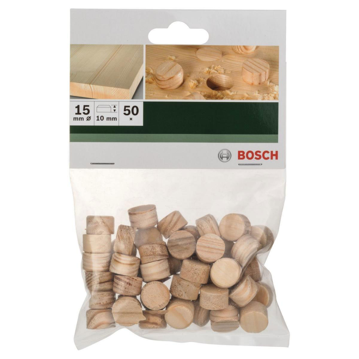 Bosch  DIY Holz Zapfen 15 x 10 mm 50 Stück Bild 2
