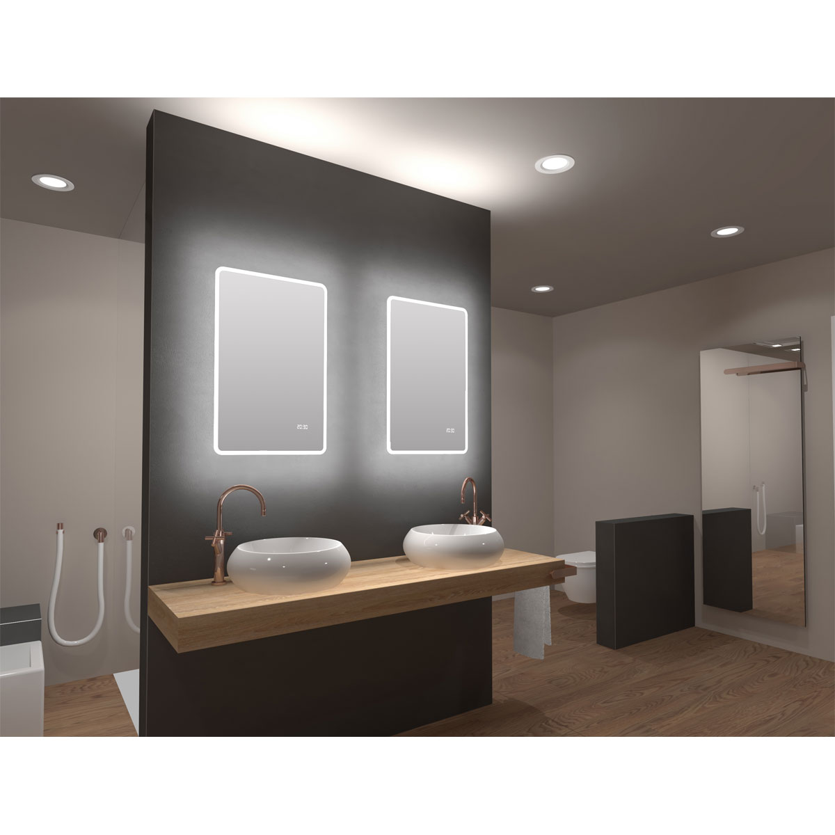 DSK  Design LED Lichtspiegel Silver Sintra 45 x 70 cm Bild 3