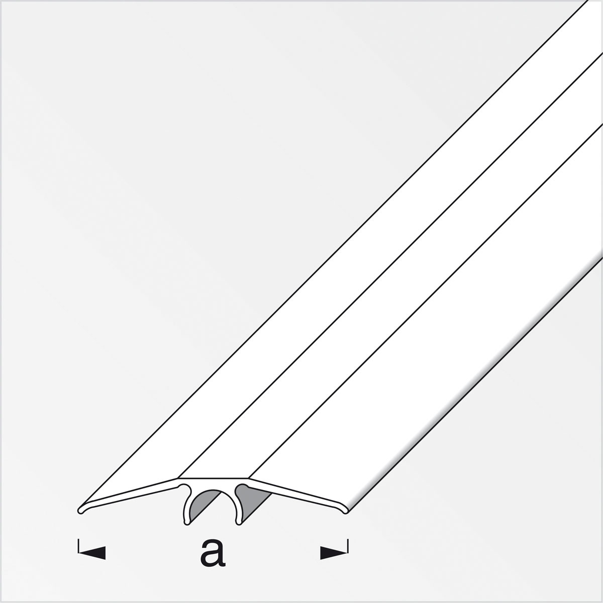 Alfer Übergangsprofil Clipstech 46 mm 1m silber Bild 2