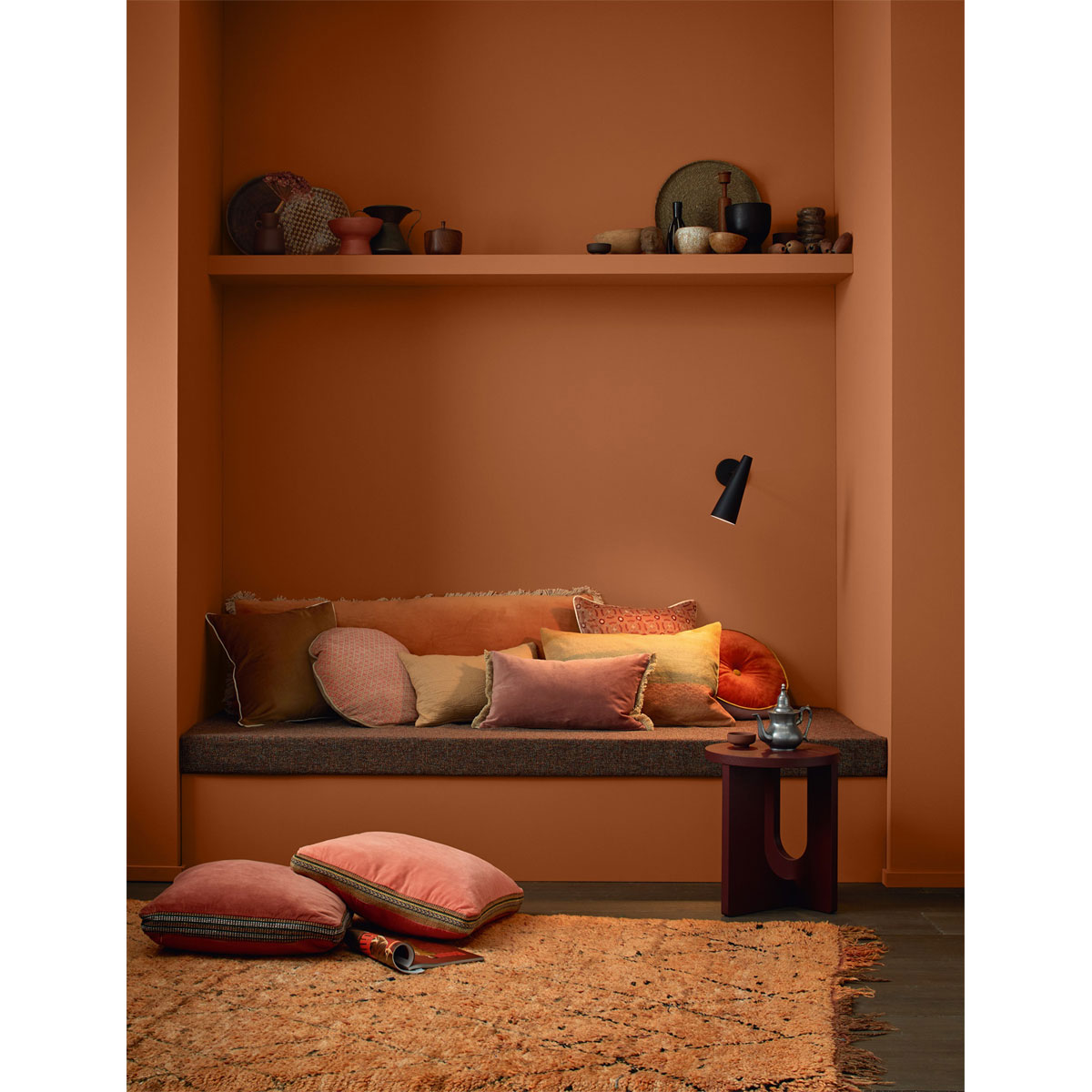 Alpina Innenfarbe pure farben 2,5 L Kupferorange matt Bild 2