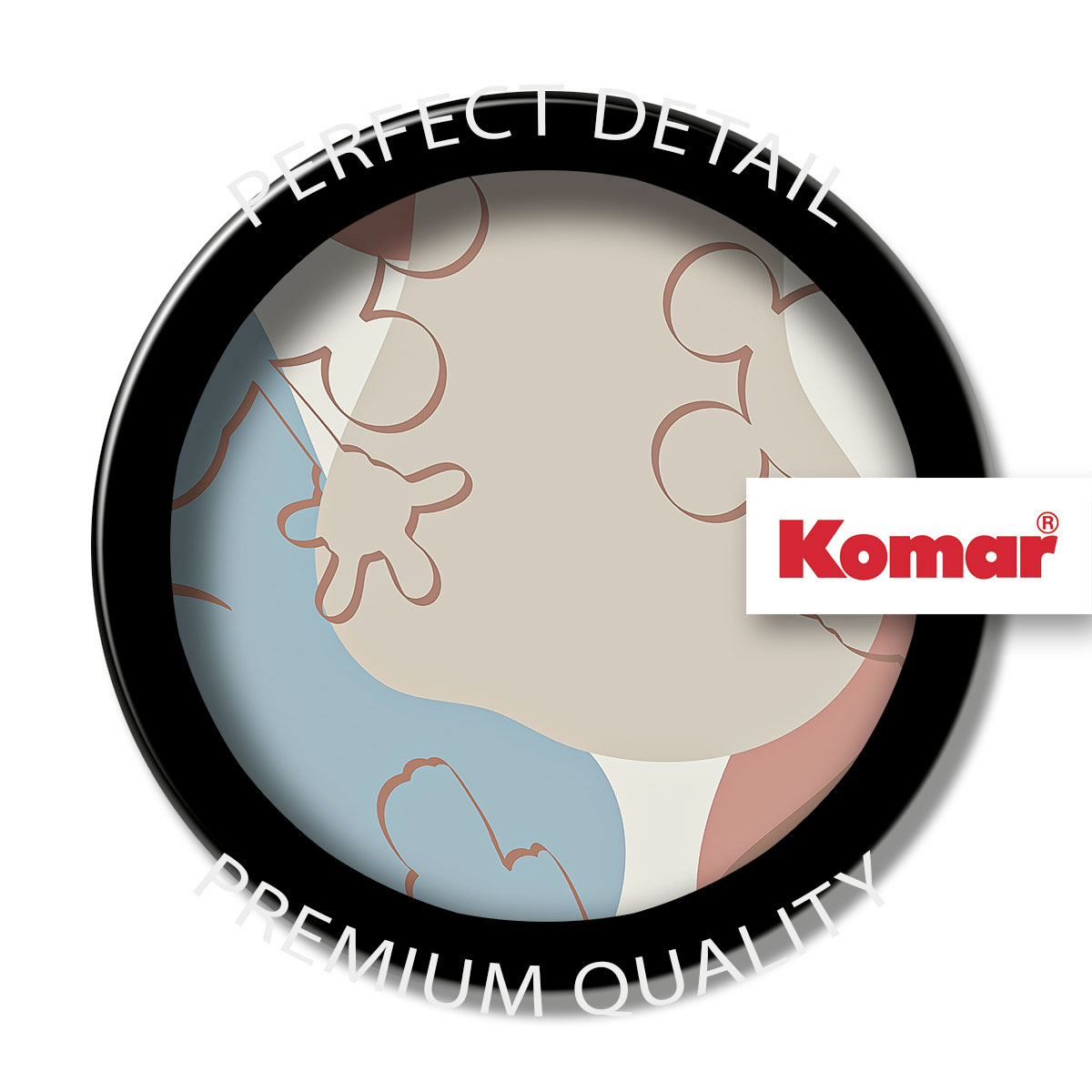 Komar  Selbstklebende Vlies Fototapete rund Mickey Terra Bubbles Durchmesser 125 cm Bild 3