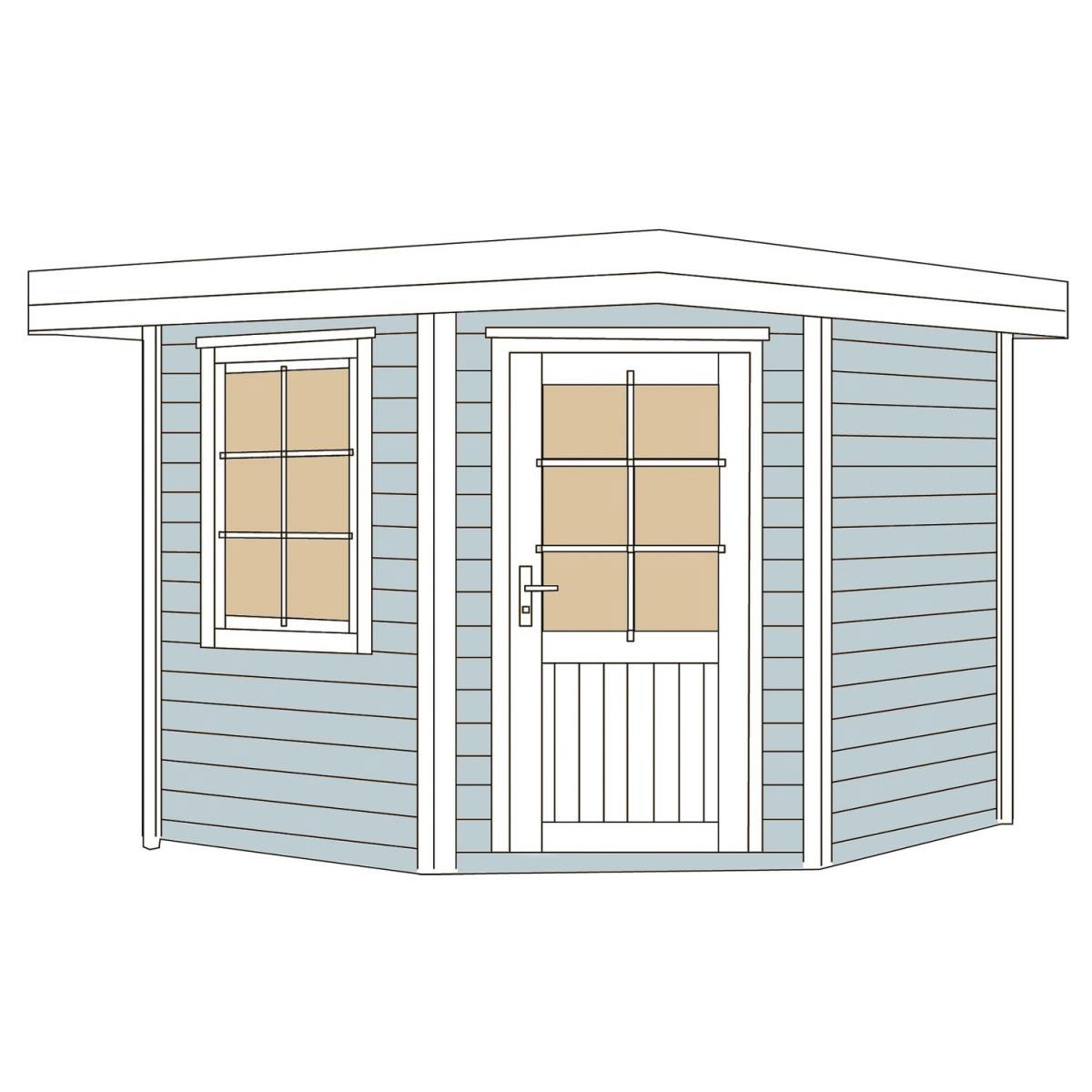 Weka Designhaus 213 5-Eck 338 x 338 x 237 cm grau Bild 3