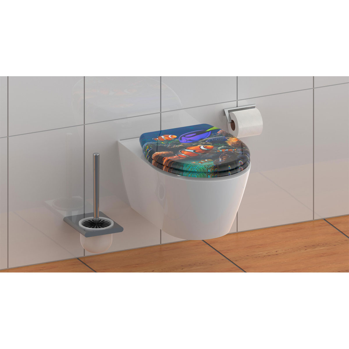 Schütte Duroplast WC-Sitz SEA LIFE mit Absenkautomatik und Schnellverschluss Bild 6