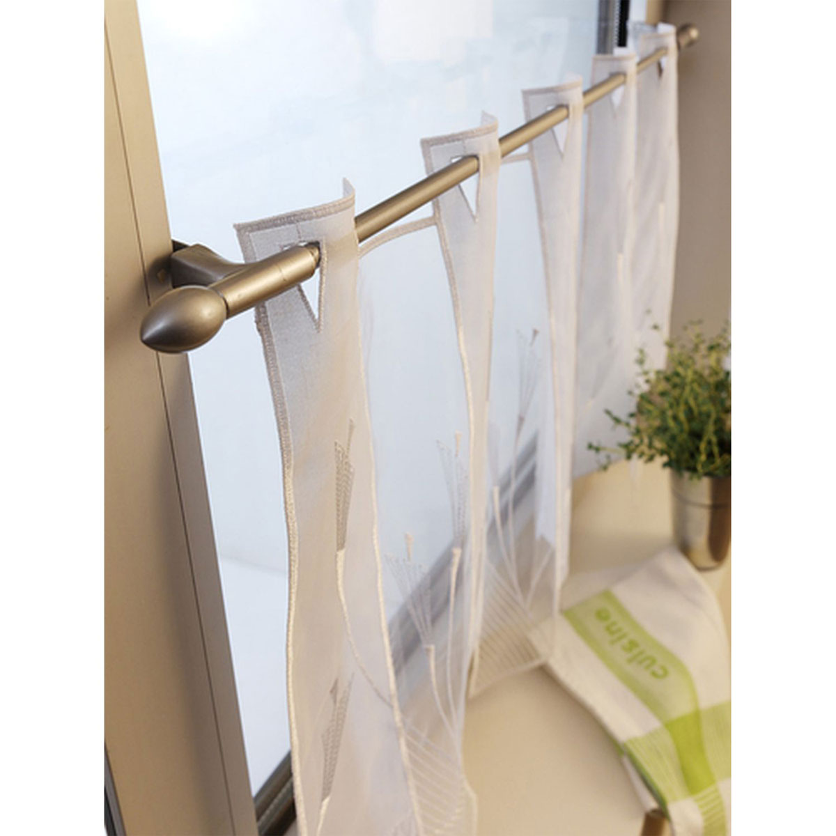 Gardinia Klemmstange Press und Go Durchmesser 9/12 mm 50-80 cm Edelstahl-optik Bild 5