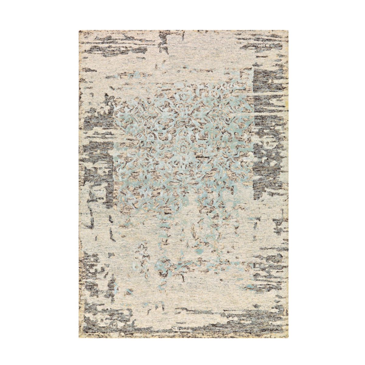 Damast 8067 Grau / Mint 120cm x 180cm