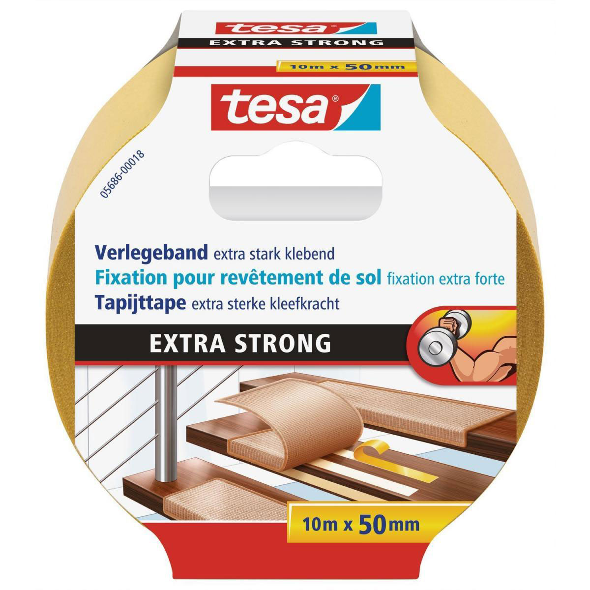 Tesa Verlegeband extra stark klebend 10 m