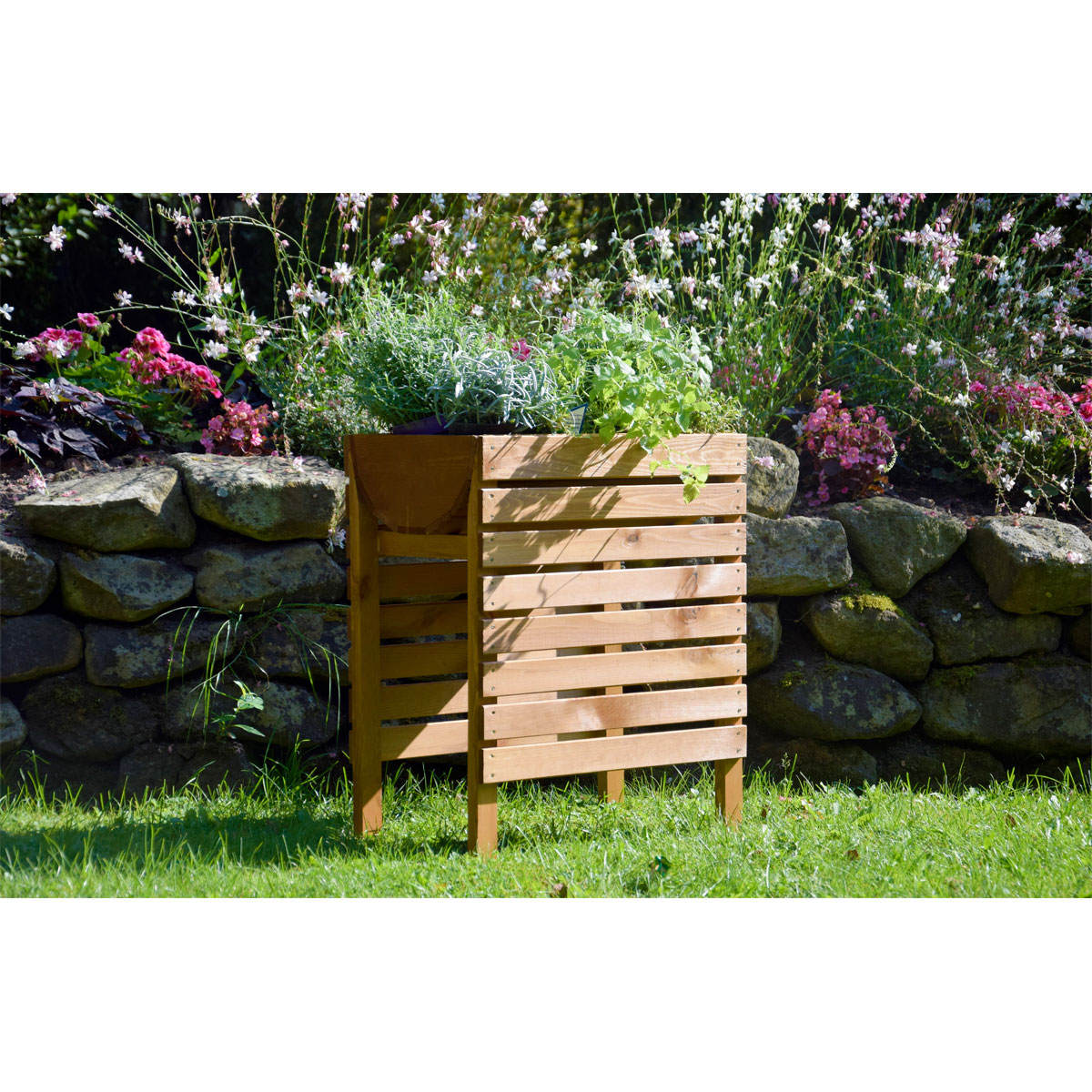 dobar Hochbeet 58 x 71 x 36 cm braun mit Lasur-Imprägnierung Bild 4