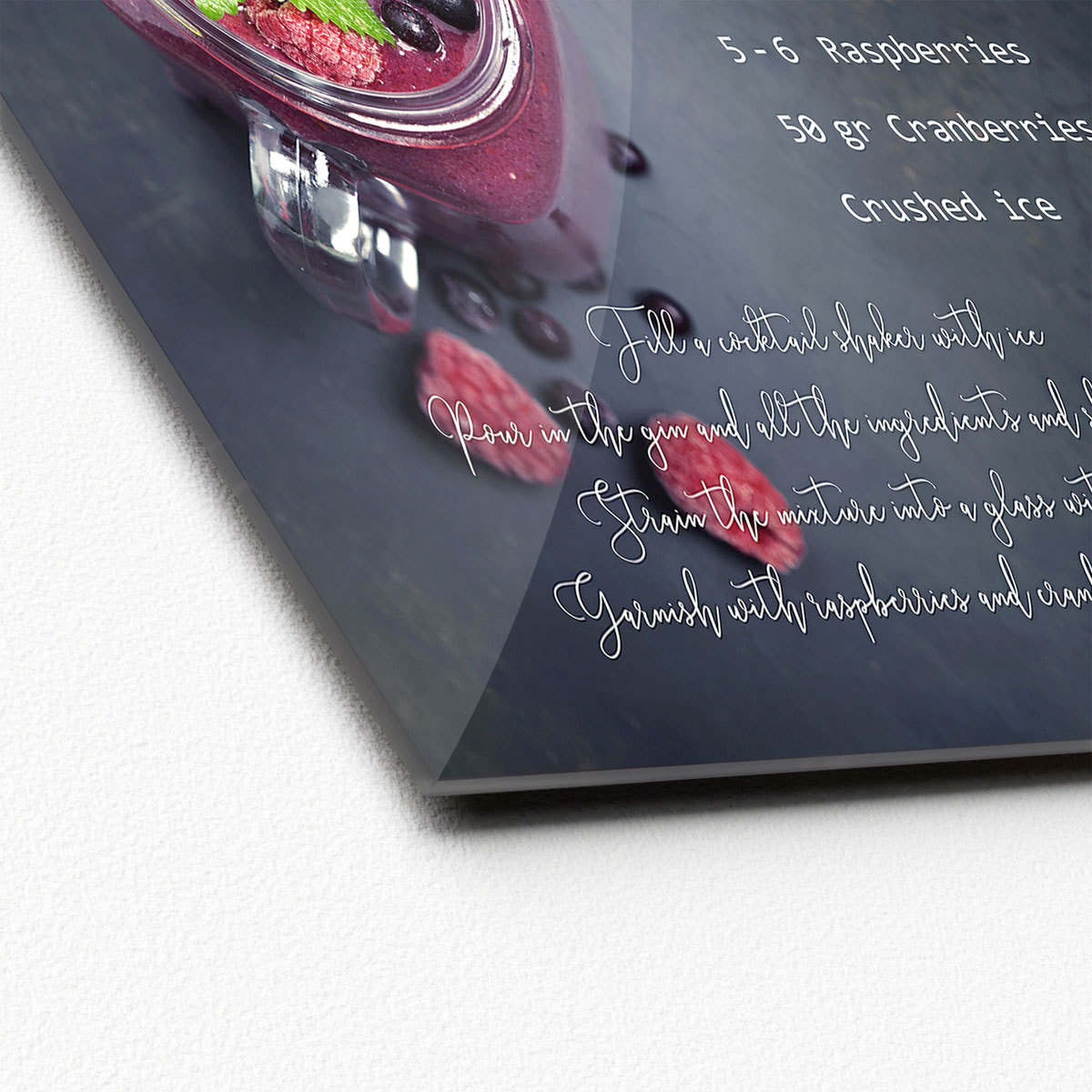 Glas-Art Cocktail Rezept 20 x 20 cm Bild 2