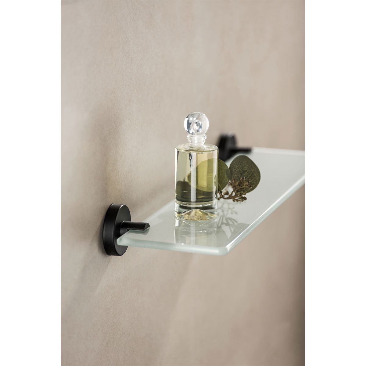 Wenko  Glas Wandablage Bosio Black Edelstahl matt rostfrei Bild 4