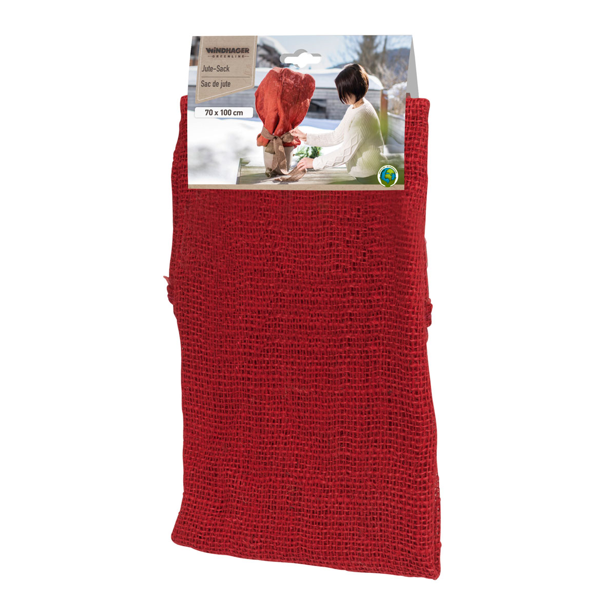 Windhager Jute-Sack rot 70 x 100 cm Bild 11