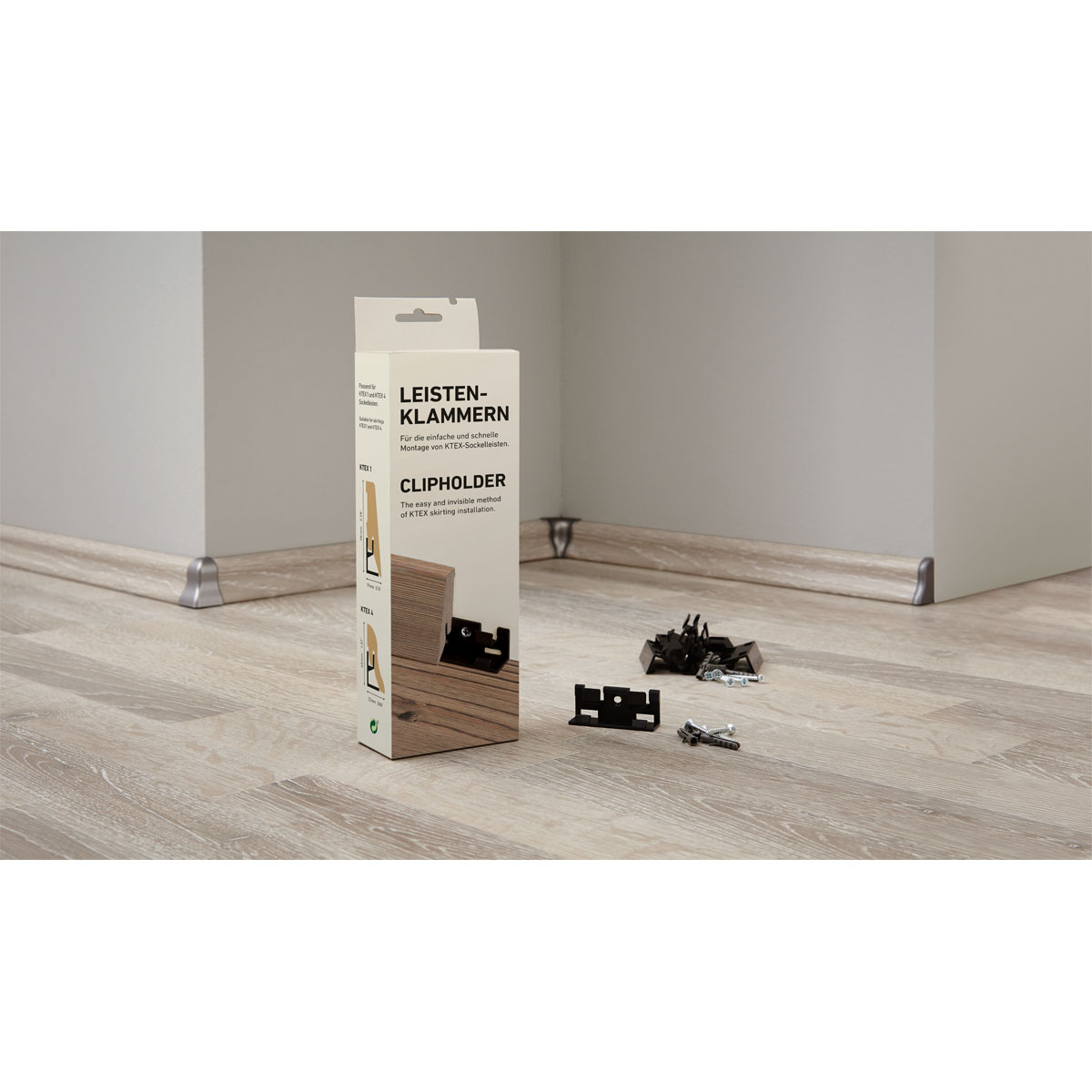 Basic Befestigungskrallen für Sockelleisten, 30 Stück