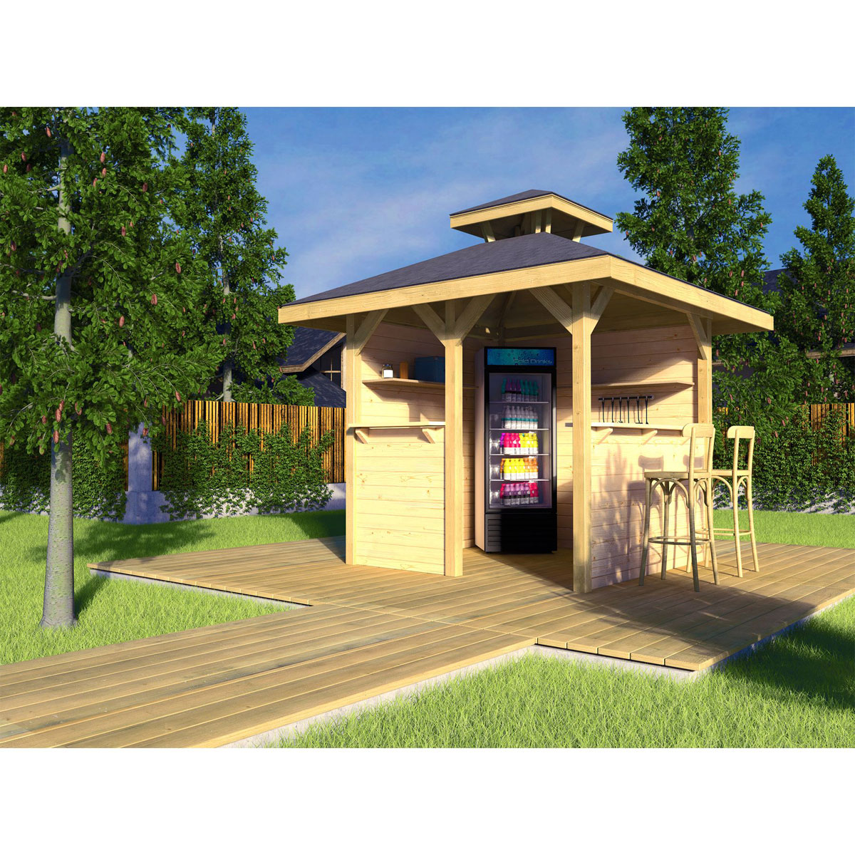 Weka Gartenoase „651“ Gr.1, mit Dachaufsatz