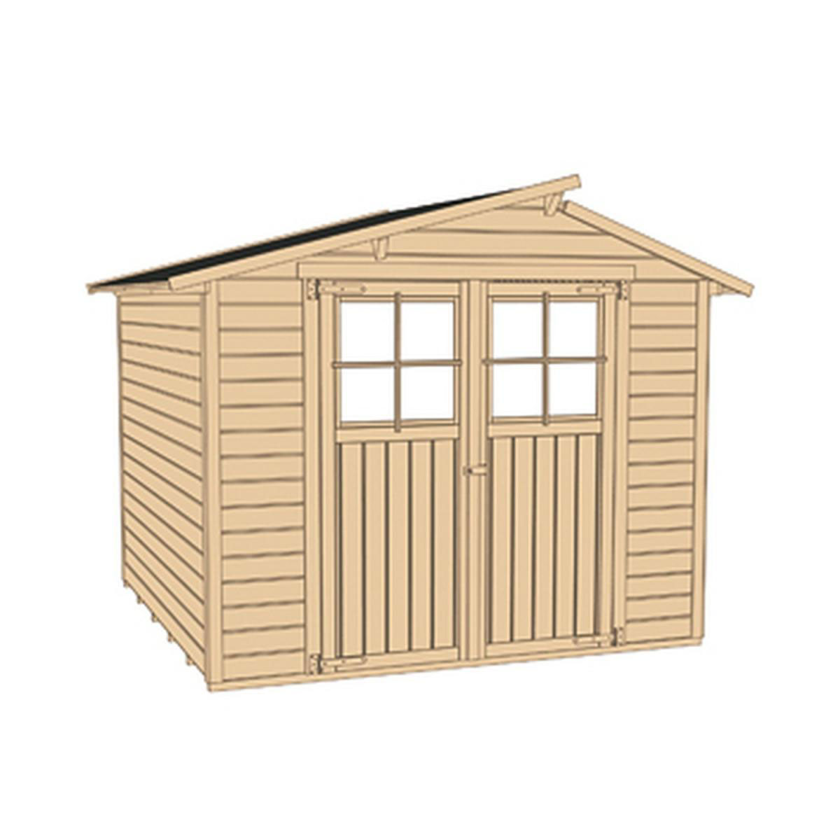 Weka Gartenhaus 323 Größe 1 225 x 171 x 221 cm Bild 3